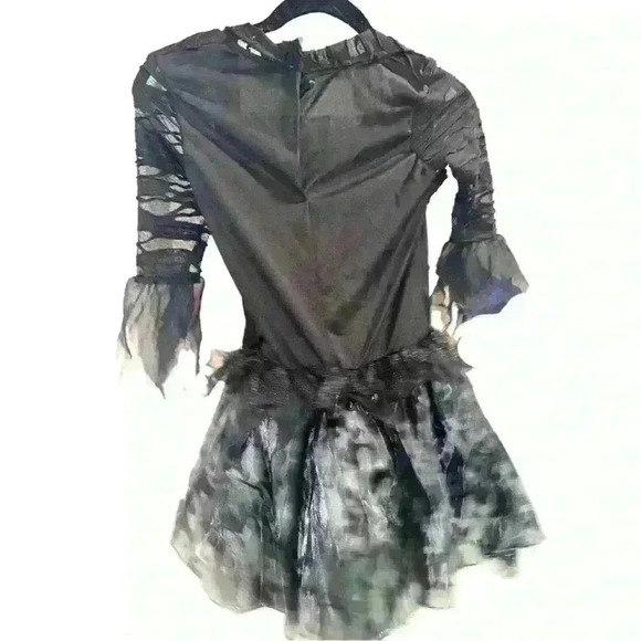 Zombie Ballerina costume with skull crown. Girls M (8-10).  Like new - Picture 2 of 9